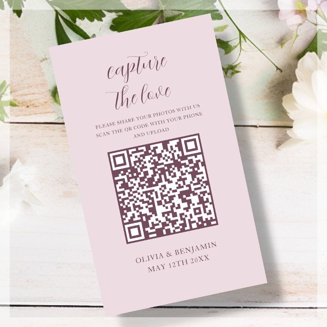 Pink | Capture The Love QR Code Enclosure Card (Creator Uploaded)