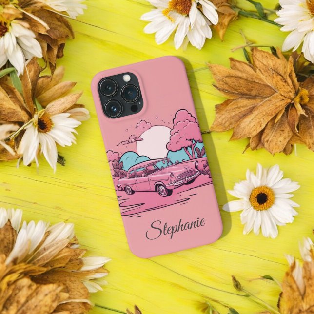 Pink Car Sunset Boss Lady Girlfriend Gift Case-Mate iPhone Case (Creator Uploaded)