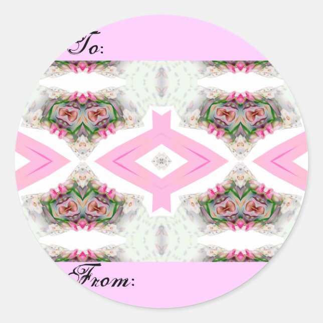 Pink Care_ Classic Round Sticker (Front)