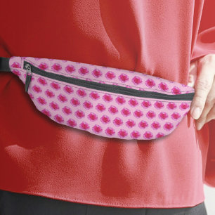 Pink Carnation Flower Seamless on Fanny Pack