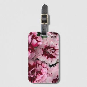 Pink Carnation Flowers Luggage Tag