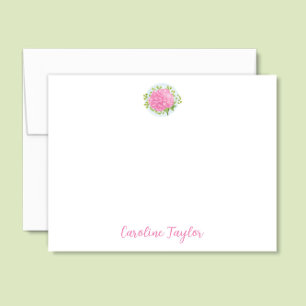 Pink Carnation January Birth Flower Stationery Card