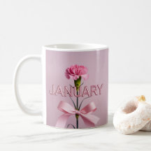  Pink Carnation January Flower Classic Mug