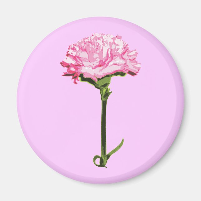 Pink Carnation Magnet (Front)