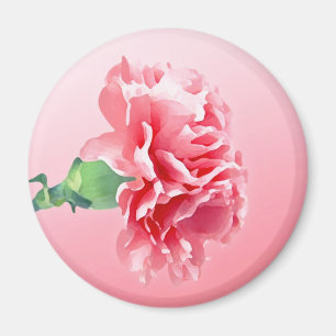 Pink carnation magnet