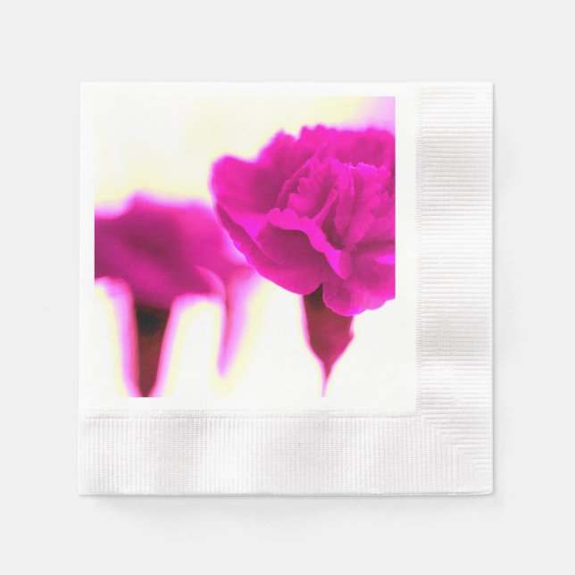 Pink Carnation Paper Napkin (Front)