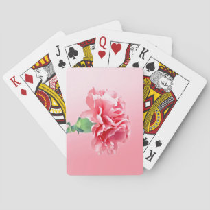 Pink carnation playing cards