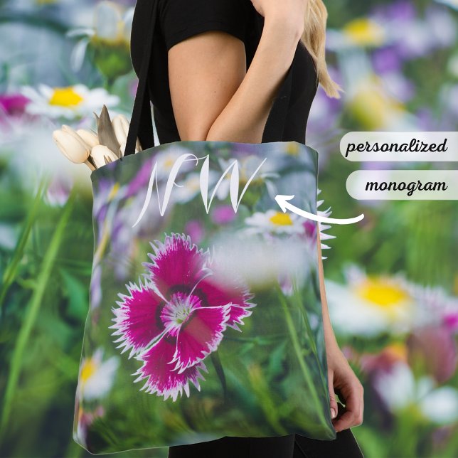 Pink carnation with daisies tote bag (Creator Uploaded)