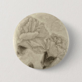 Pink Carnations 3 Antiqued 6 Cm Round Badge