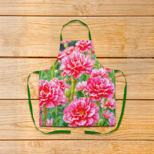 Pink Carnations Apron