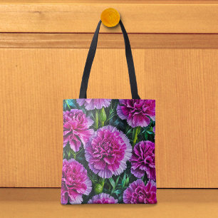Pink Carnations Image No. 3 Tote Bag