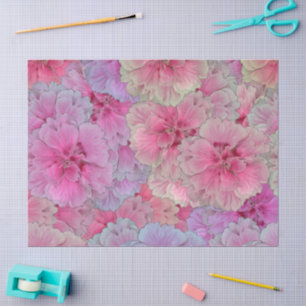 Pink Carnations in vintage style  Tissue Paper