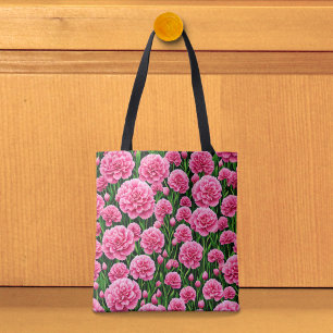 Pink Carnations Tote Bag