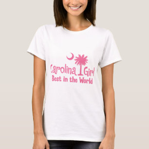 Pink Carolina Girl Best in the World T-Shirt