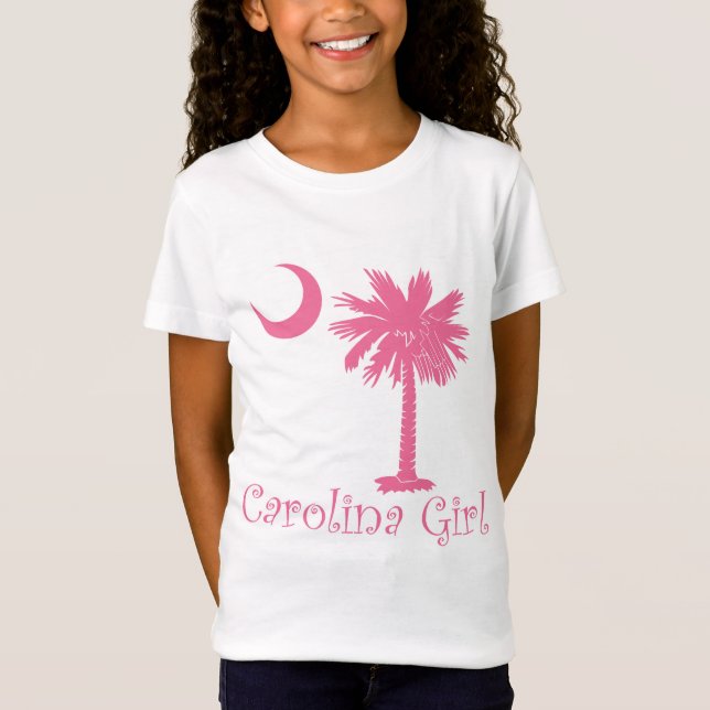 Pink Carolina Girl Palmetto T-Shirt (Front)