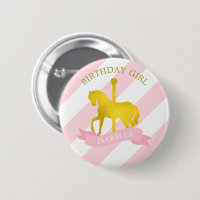 Pink Carousel Horse "Birthday Girl"
