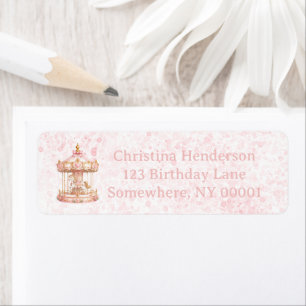 Pink Carousel Princess Birthday Party Address