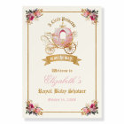 Pink Carriage Princess Baby Shower Welcome 