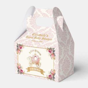 Pink Carriage Princess Fairytale Baby Shower Favour Box