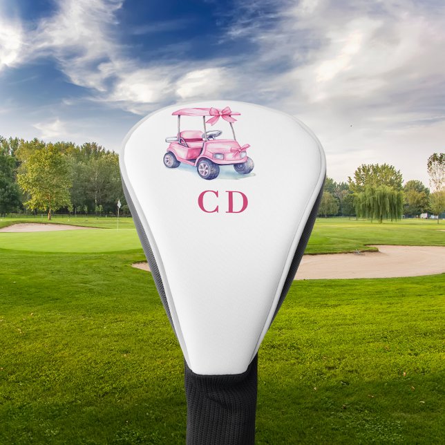 Pink cart monogram golf head cover (Creator Uploaded)