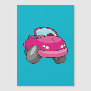 Pink Cartoon Car
