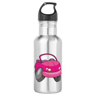 Pink Cartoon Car 532 Ml Water Bottle