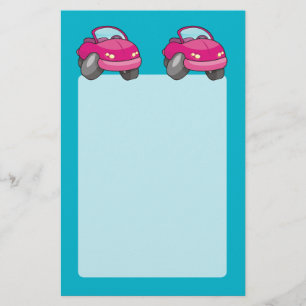 Pink Cartoon Car Flyer