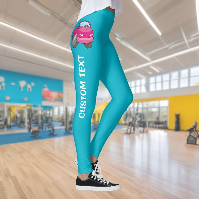 Pink Cartoon Car Leggings (Creator Uploaded)