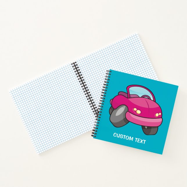 Pink Cartoon Car Notebook (Inside)