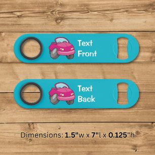 Pink Cartoon Car Speed Bottle Opener