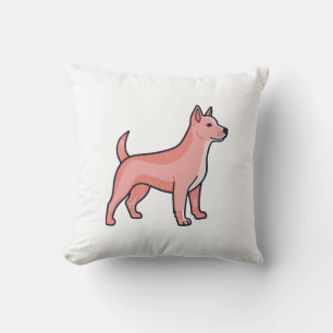 Pink Cartoon Dog Cushion