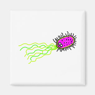 Pink Cartoon Germ Magnet