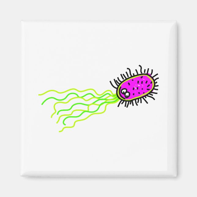 Pink Cartoon Germ Magnet (Front)