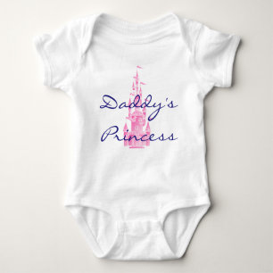 Pink castle for Daddy's Princess Baby Bodysuit