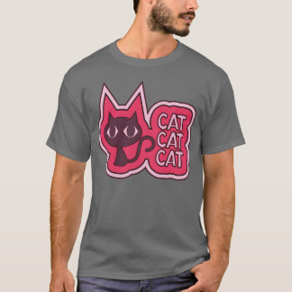 Pink Cat Big Eyes Cat Kawaii Cat vintage T-Shirt