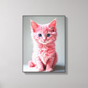 Pink Cat  Canvas Print