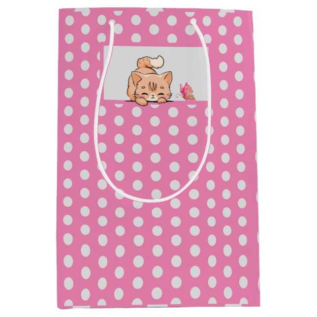 Pink cat gift bag (Front)