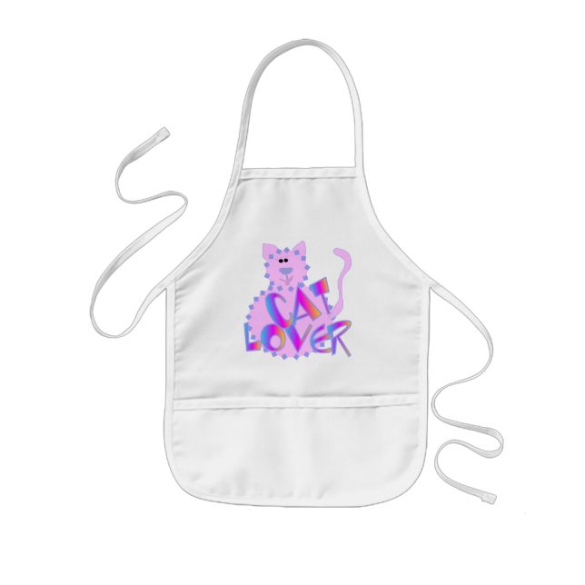 Pink Cat Lover Tshirts and Gifts Kids Apron (Front)