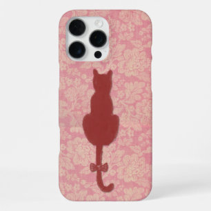 Pink Cat Silhouette Phone Case