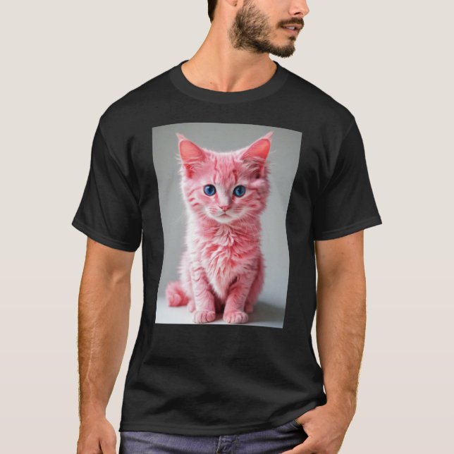 Pink Cat  T-Shirt (Front)