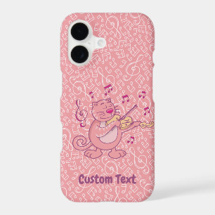 Pink Cat with Violin iPhone Case