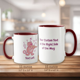 Pink Cat with Violin Mug