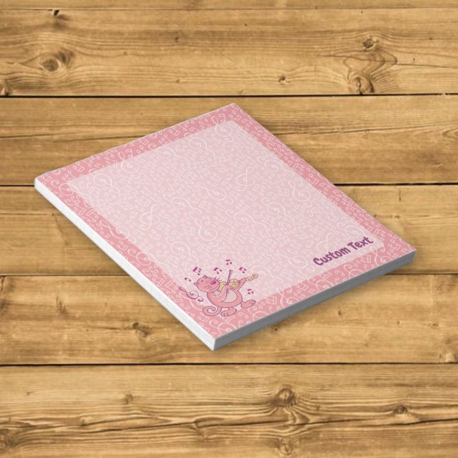Pink Cat with Violin Notepad (Creator Uploaded)
