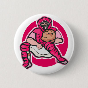 Pink Catcher 6 Cm Round Badge