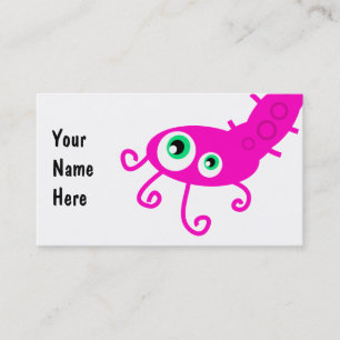 Pink Caterpillar Germ Business Card