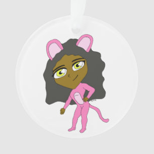 pink catgirl    ornament