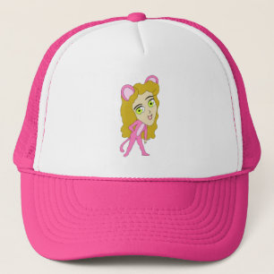 pink catgirl trucker hat