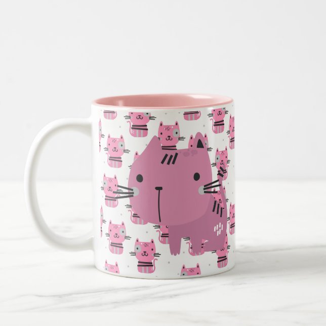Pink Cats Coffee Mug (Left)