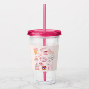  Pink Cats Cosiness Acrylic Tumbler