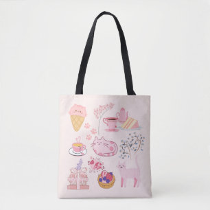 Pink Cats Cosiness Tote Bag